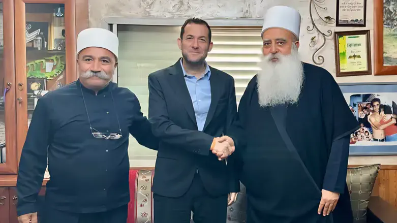Head of Druze community with Yossi Dagan