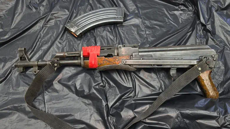 the seized rifle