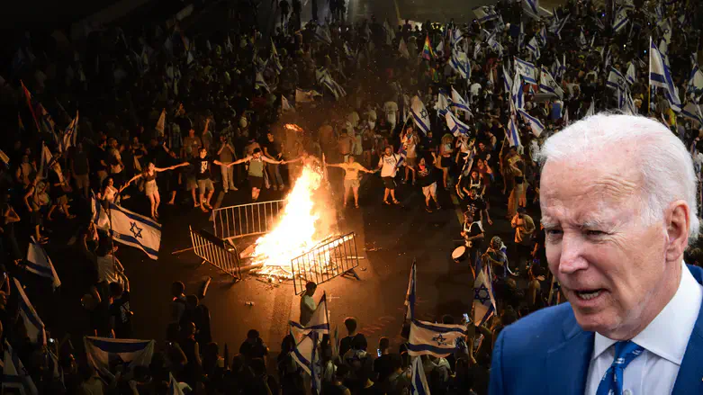 ביידן על רקע מחאת קפלן
