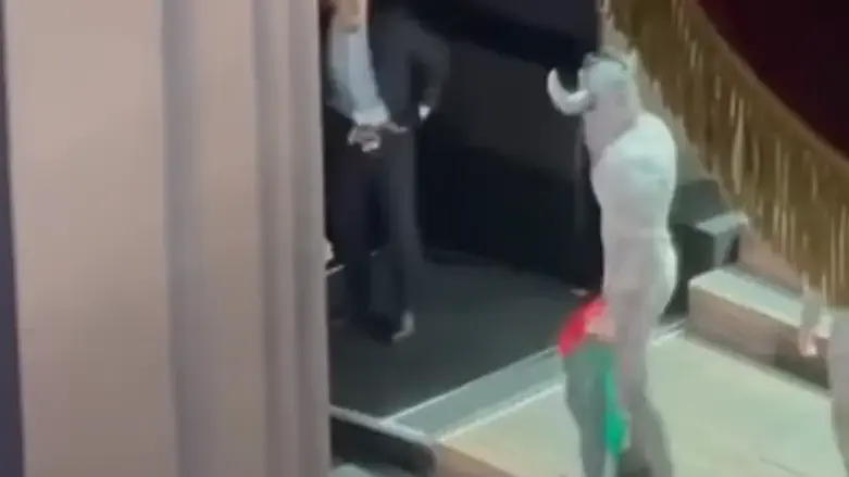 The moment of the protest