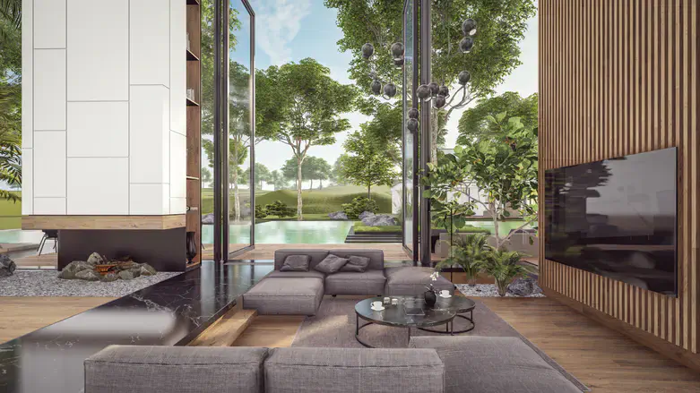 Exclusive condo with greenery and water view