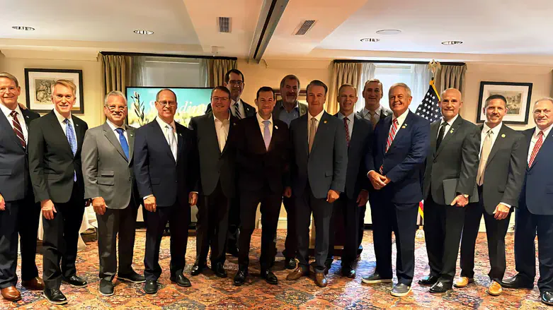 Congressmen at yesterday's conference