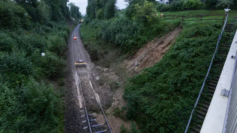 Scene of train derailment in Germany