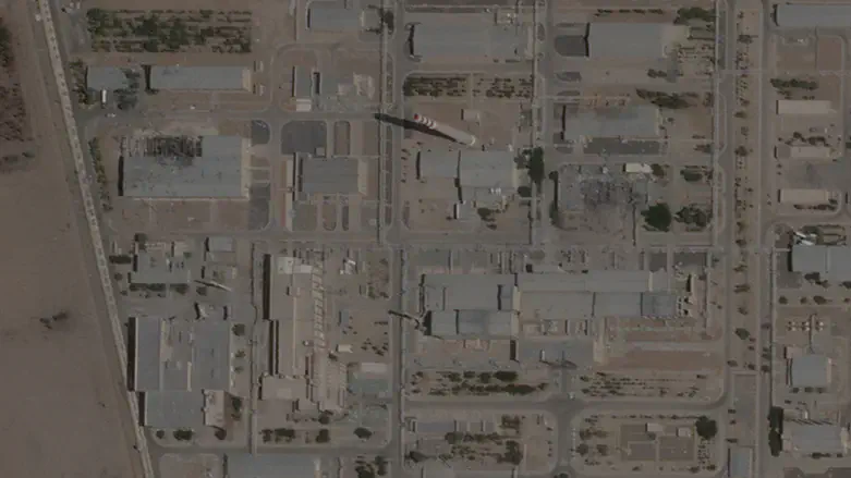 Satellite image of Isfahan after Israeli strike on June 16, 2025