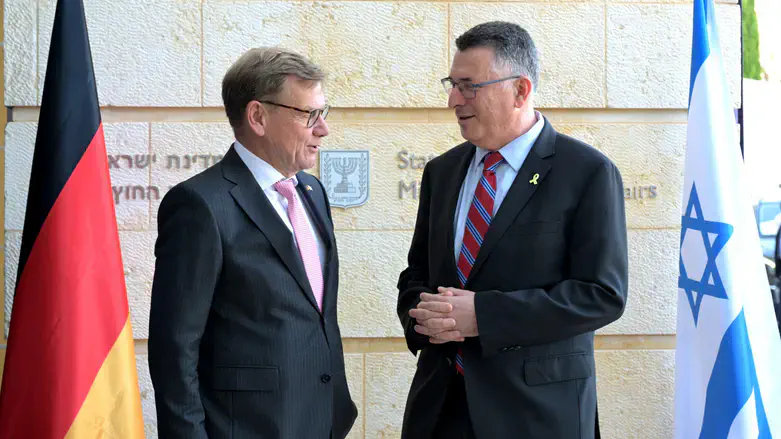 Minister Gideon Sa'ar and his German counterpart