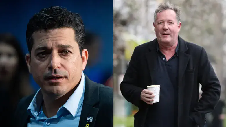 Amichai Chikli and Piers Morgan