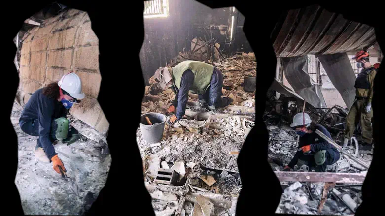 עבודת הארכיאולוגים בזירות התופת