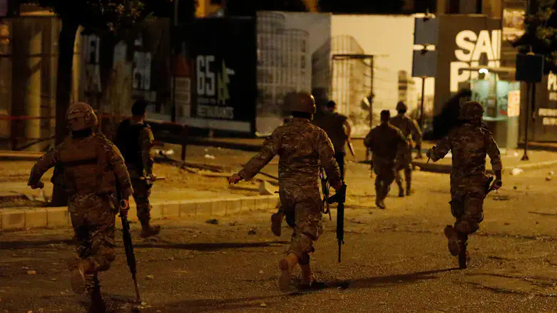 Lebanese soldiers in Beirut