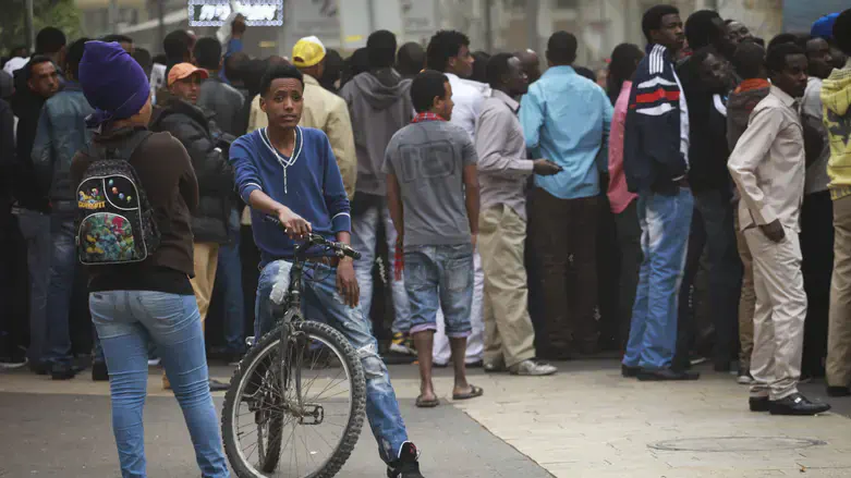 Африканские нелегалы в Южном Тель-Авиве