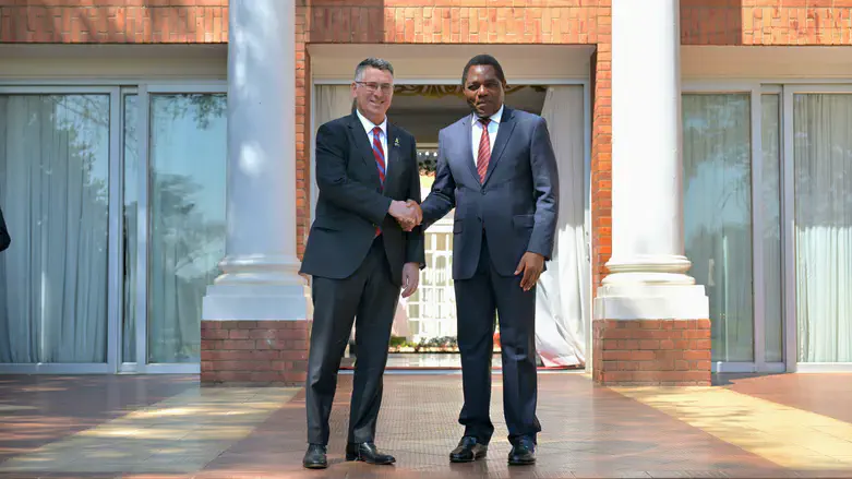 Hakainde Hichilema and Gideon Sa'ar