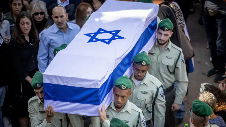 Family and friends attend the funeral of Sergeant Ross Elisheva Rose Ida Lubin