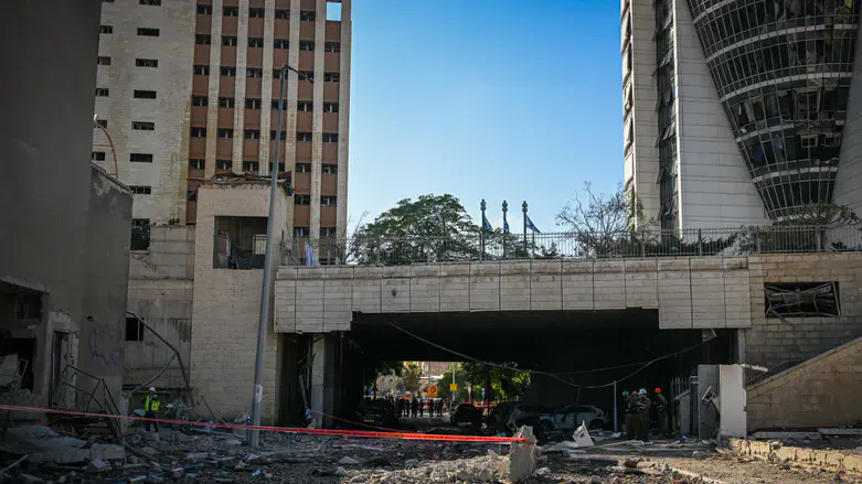 זירת פגיעת טיל בחיפה