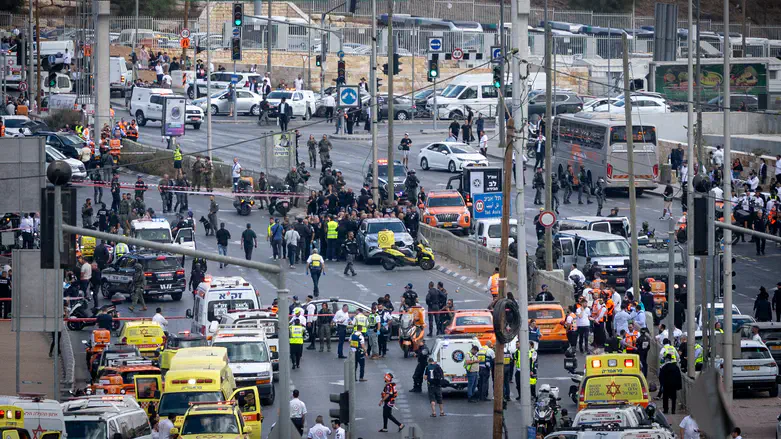 Scene of the Ramot Junction shooting attack