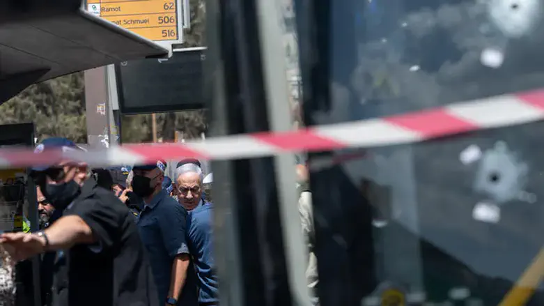 The scene of the attack in Ramot