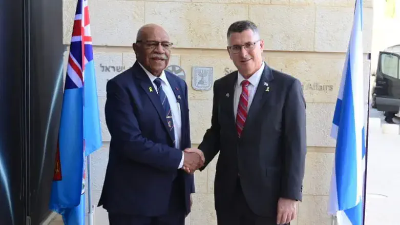 Prime Minister of Fiji with FM Sa'ar