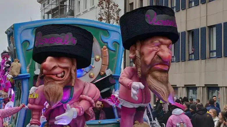 Puppets of Jews on display at Belgian Carnaval