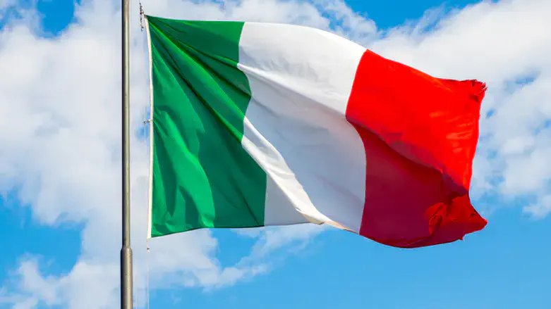 Итальянский флаг. Иллюстрация