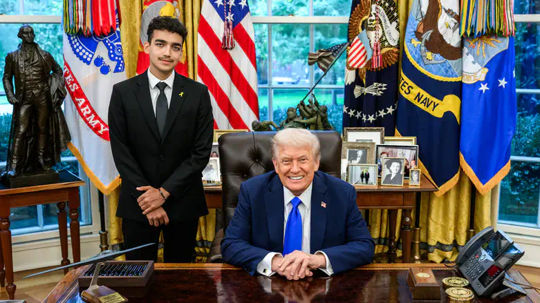 Trump with Edan Alexander