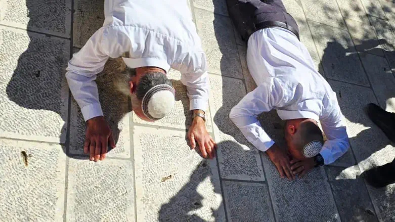 ח"כ קרויזר ואביו משתחווים בהר הבית