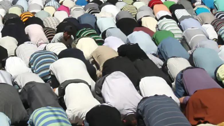 Muslims praying