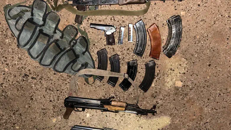 The confiscated weapons