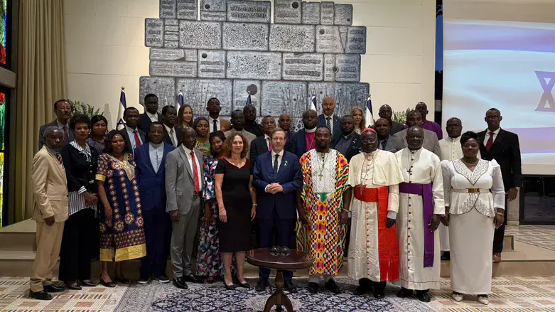 Herzog with the faith leaders