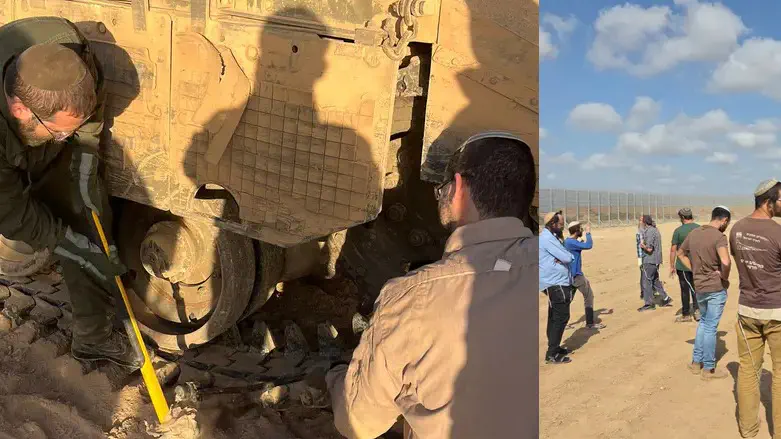 הרבנים עם הטנק והתפילה