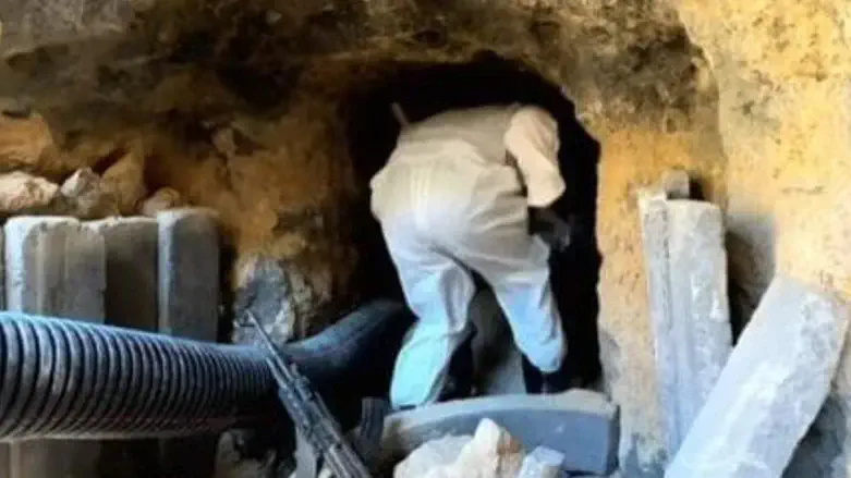 מחבלי חמאס במנהרה שבה נטען שאותר הדר גולדין