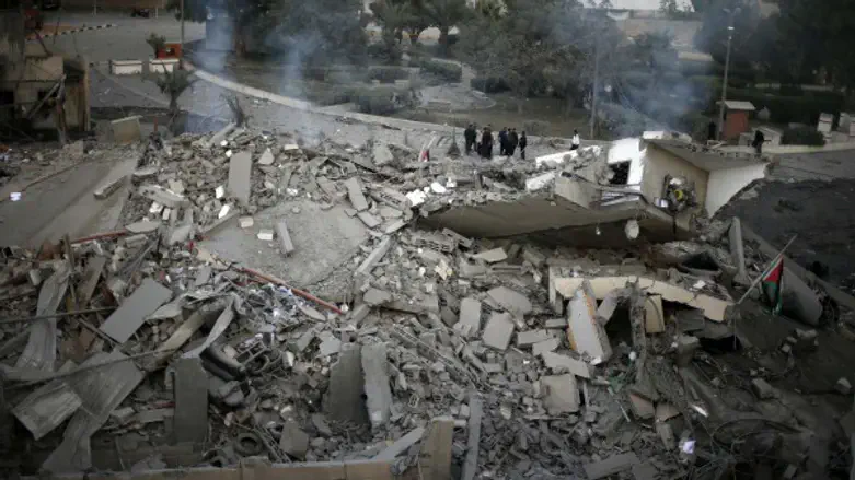 Rubble of Haniyeh HQ