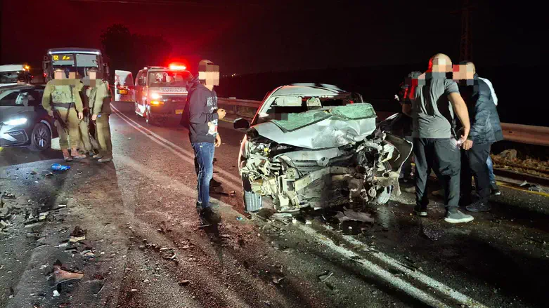 זירת התאונה ליד מעון