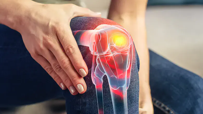 חמישה שתלים מאלמוגים בברך אחת