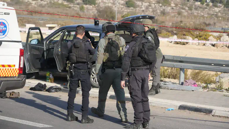 זירת הפיגוע בצומת גוש עציון