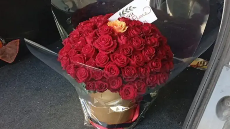 The flowers left in the car