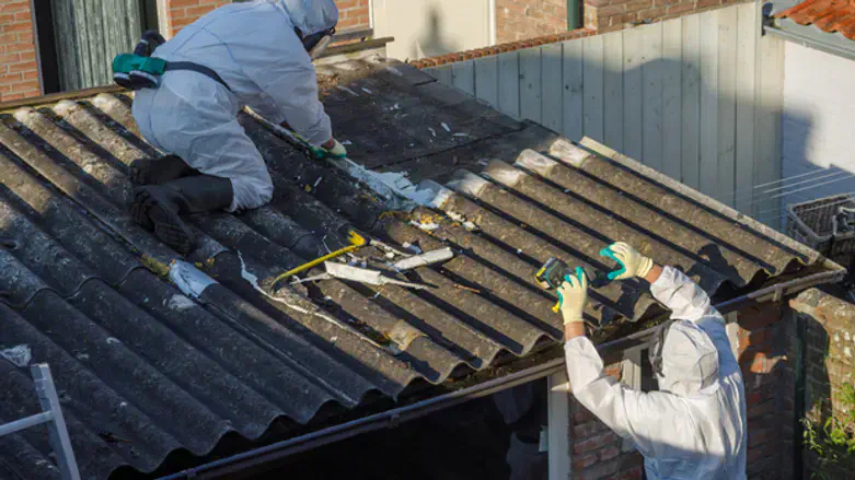 Asbestos being removed