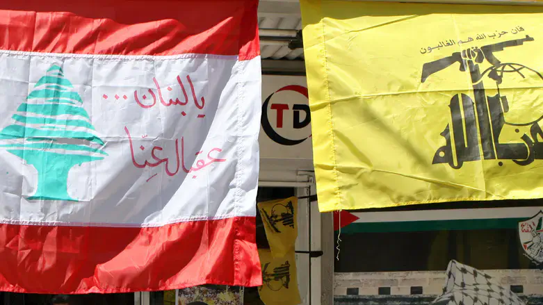 Флаги Ливана и "Хизбаллы". Иллюстрация