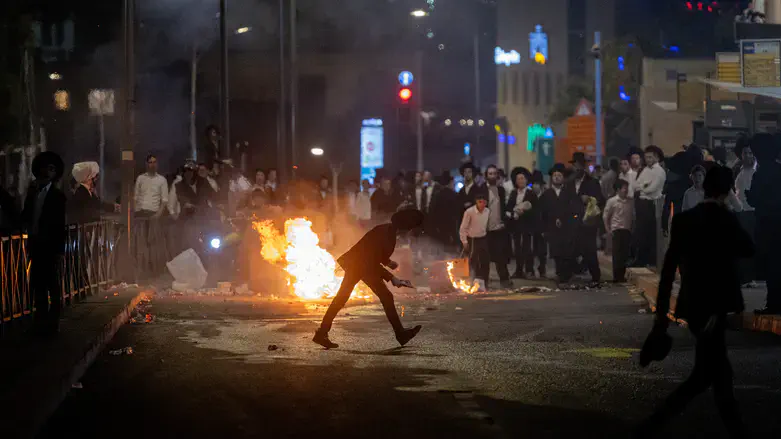 Haredi protest in Jerusalem