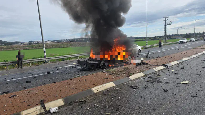 זירת פיצוץ הרכב