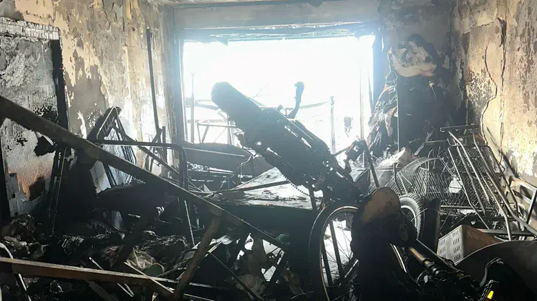 На месте пожара в Кирьят-Малахи