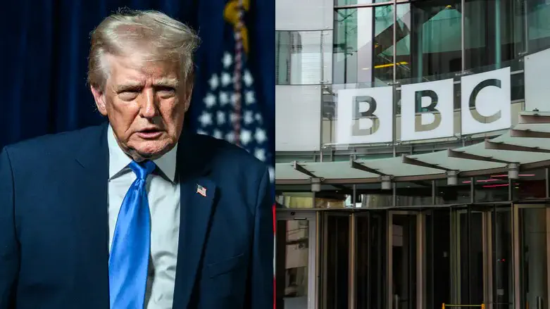 Donald Trump and the BBC headquarters
