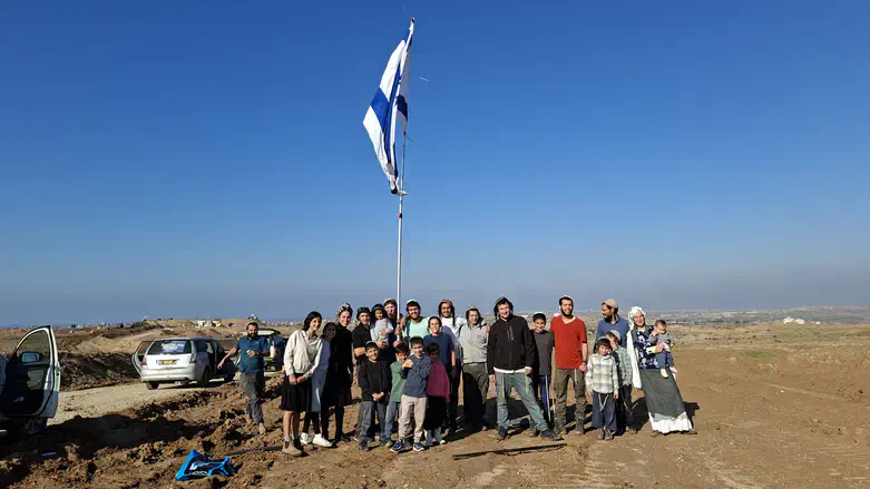 The activists raising the flag in Gaza