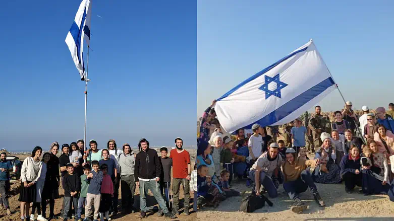 Флаги Израиля в секторе Газы