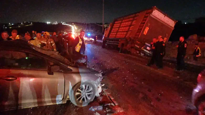 Scene of the collision near Ofra