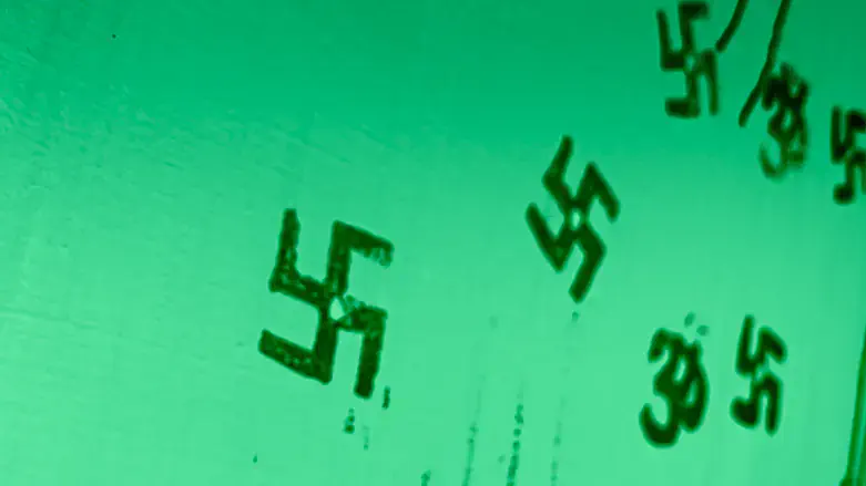 File footage: Swastika graffiti