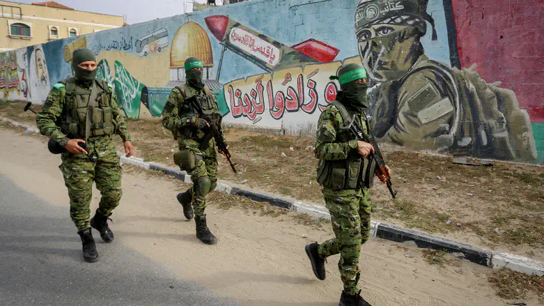 Hamas terrorists in Gaza (illustrative)