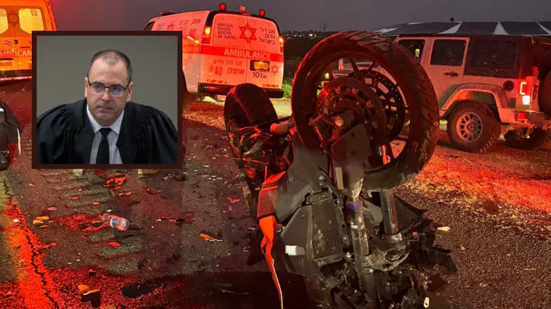 Бени Саги и место, на котором он погиб в ДТП