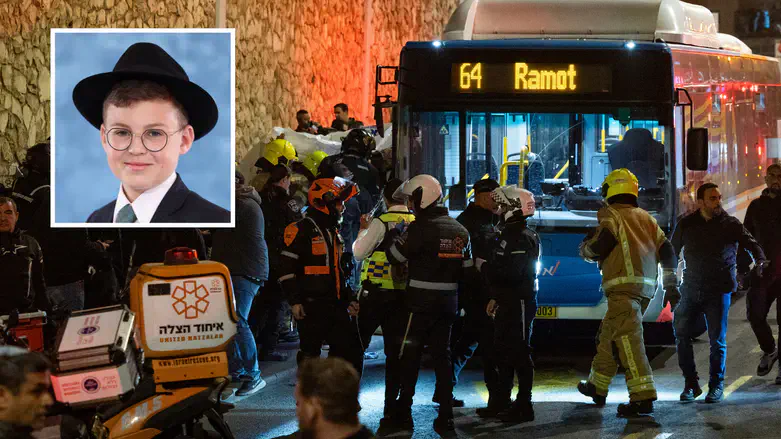 Йосеф Айзенталь и автобус, кторый его сбил насмерть