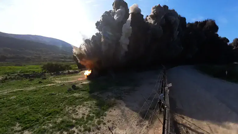 Clearing the area ahead of construction