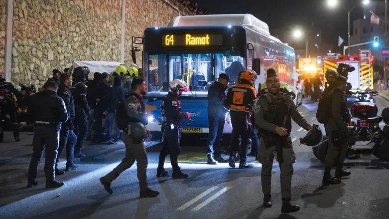 זירת הדריסה בהפגנת החרדים