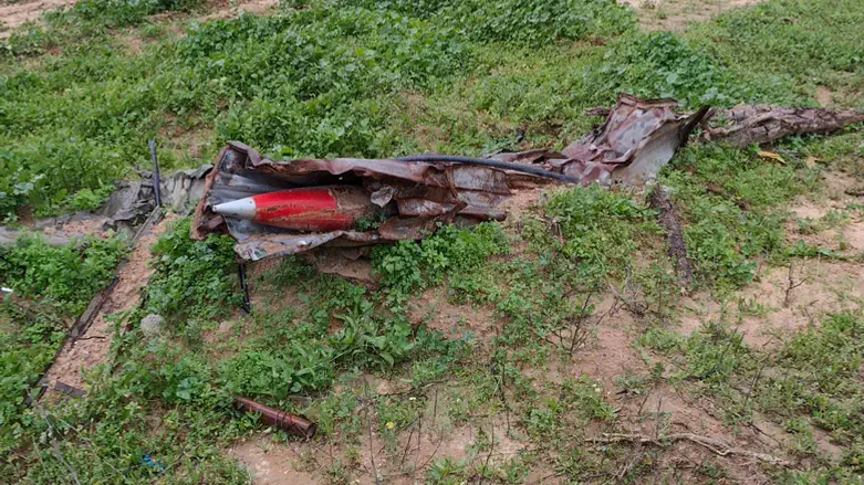 Rocket launcher located in Jabaliya