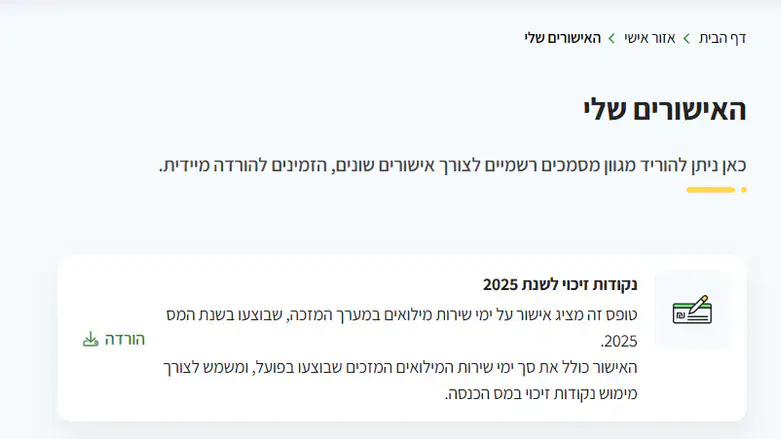 האישור החדש